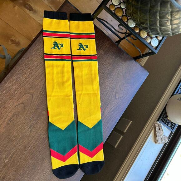 Oakland A’s African American Heritage Night SGA Socks Athletics chevron - Picture 4 of 5